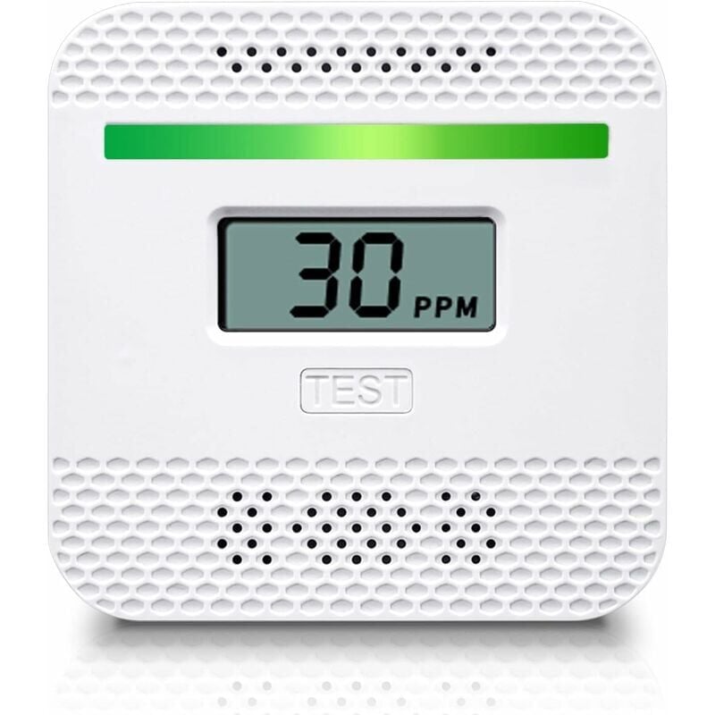 Ensoleille - Détecteur de monoxyde de carbone, détecteur de monoxyde de carbone portable avec affichage numérique lcd pour voyage à la maison