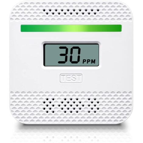 ERSANDY Détecteur de monoxyde de carbone, détecteur de monoxyde de carbone portable avec affichage numérique LCD pour voyage à la maison, alarme de monoxyde de carbone homologuée UL avec capteur électrochimiq