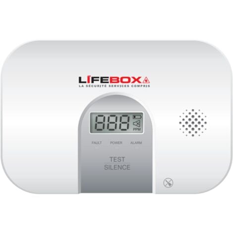 Detecteur de Monoxyde de Carbone NF avec ecran digital - LIFEBOX