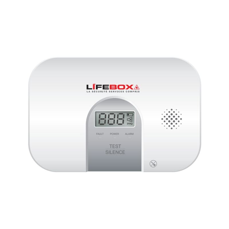 Lifebox - Detecteur de Monoxyde de Carbone nf avec ecran digital