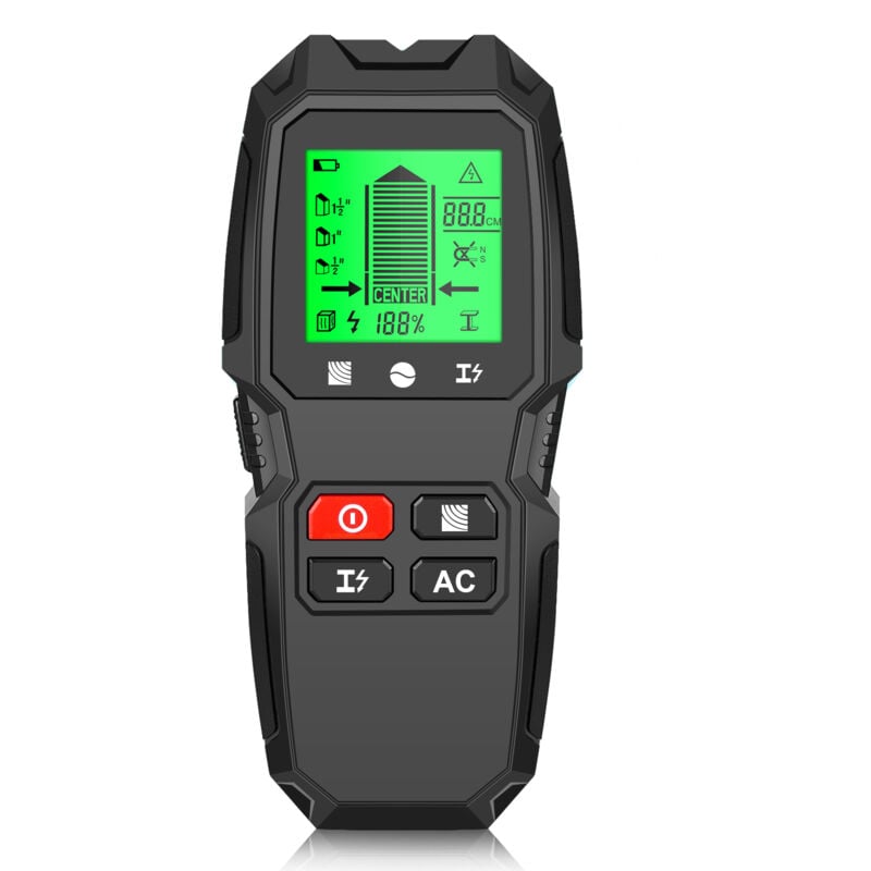 Lifcausal - Détecteur de montants mural 5 en 1, détecteur de montants électronique avec écran lcd hd utilisé pour détecter les fils métalliques en