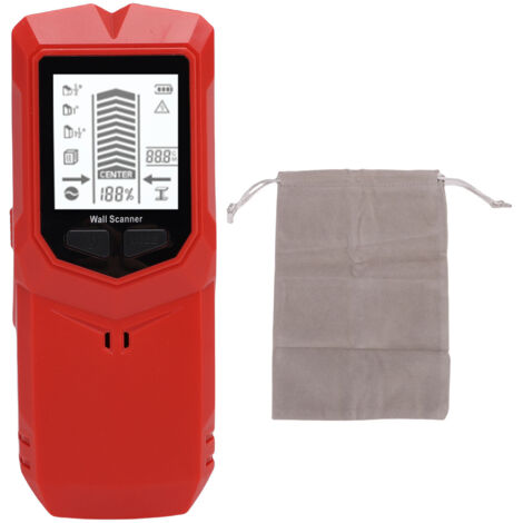 Détecteur de montants muraux 7 en 1 avec écran LCD, détecteur de montants en bois et métal, 3 réglages de profondeur ajustables pour solives, tuyaux et câbles électriques