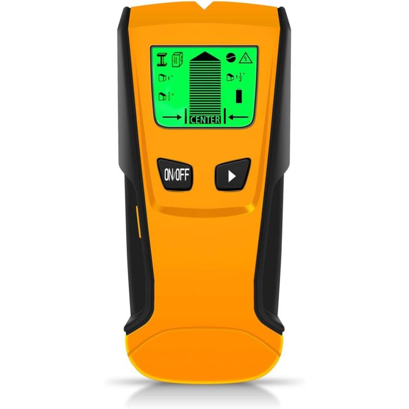 Détecteur de montants muraux - Capteur 5 en 1 amélioré, détecteur de centrage pour bois, fil CA, montants métalliques, solives et poutres avec écran