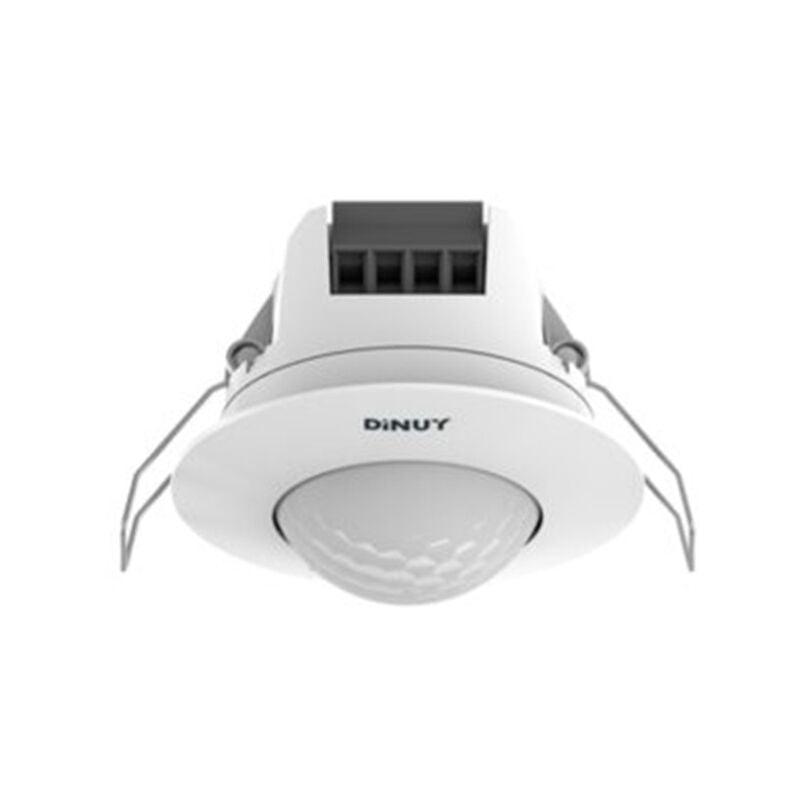 Dinuy - Détecteur de mouvement 360º avec Bluetooth pour montage encastré au plafond Blanc