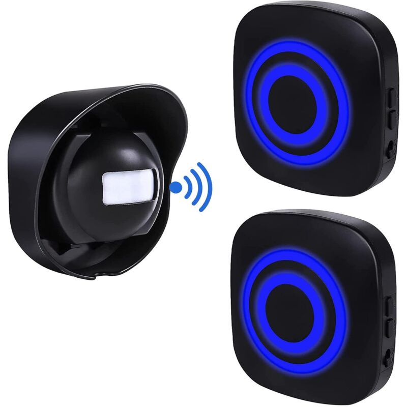 Beijiyi - Détecteur de Mouvement Alarme, Détecteurs de Mouvement Infrarouge, Sensor Alarme sans Fil pir Set Détecteur de Mouvement Détecteur