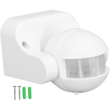 Détecteur de mouvement extérieur PIR sphérique, allumage automatique crépuscule à aube, pour éclairage LED sécurité maison, 110-240V, blanc