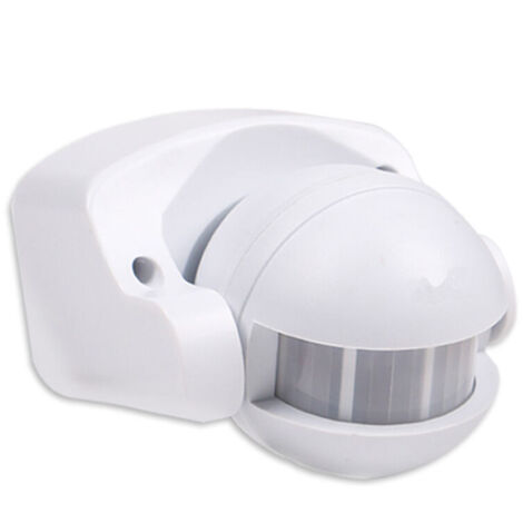 Detecteur de Mouvement extérieur pour éclairage Commutateur de capteur de capteur de corps humain infrarouge Blanc