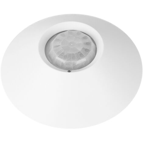 Détecteur de mouvement infrarouge 360° sans fil avec alarme et batterie rechargeable pour intérieur