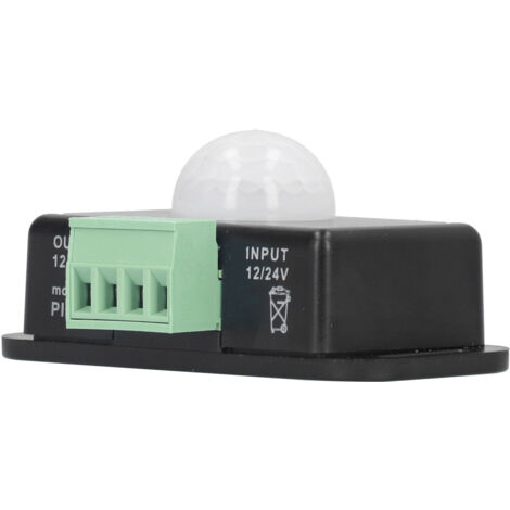 Détecteur de mouvement infrarouge LED avec minuterie, 12‑24V pour placard, salle de bain, couloir, éclairage automatique