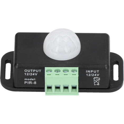 Détecteur de mouvement infrarouge LED, interrupteur temporisé 12‑24V pour placard, salle de bain, couloir