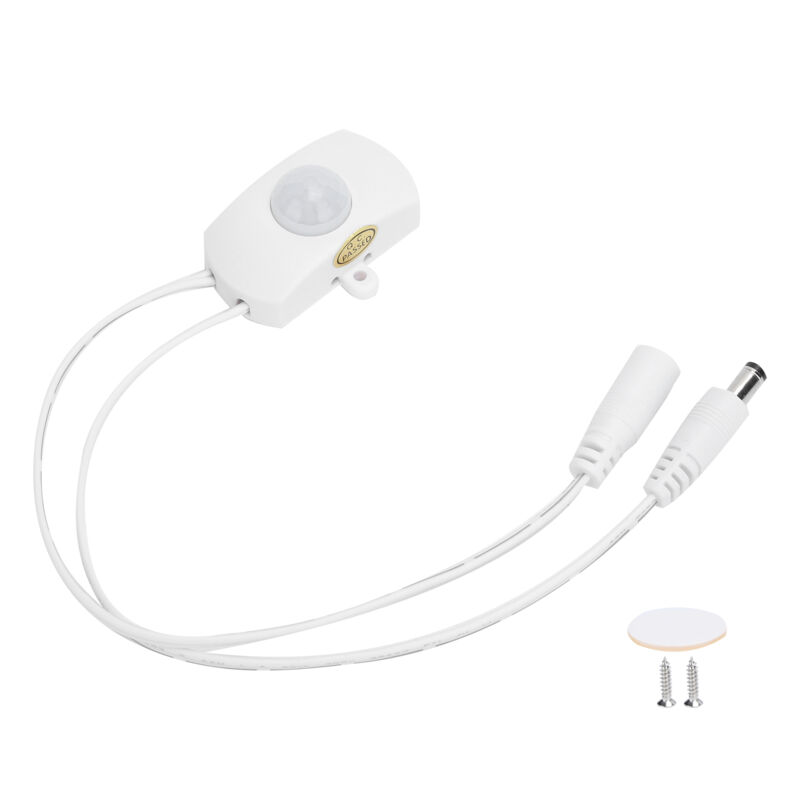 Détecteur de Mouvement Infrarouge LED pour Ruban LED 6V-24V, Capteur de Présence Blanc