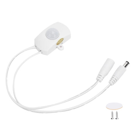 Détecteur de Mouvement Infrarouge LED pour Ruban LED 6V-24V, Capteur de Présence Blanc