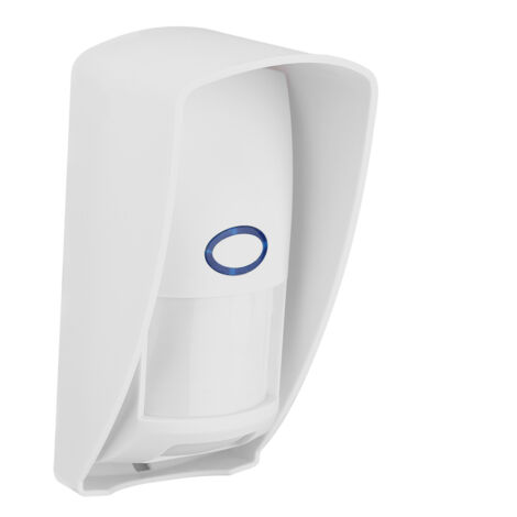 Détecteur de mouvement PIR infrarouge extérieur antipluie sans fil - Détecteur PIR extérieur antipluie ABS 110° 12m - Système alarme maison sans fil 433MHz anti-animal 25kg