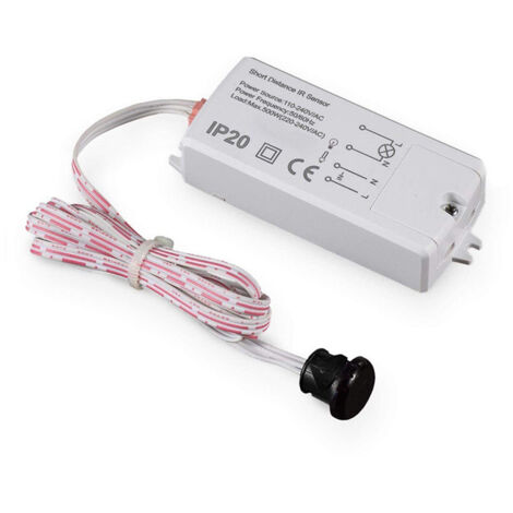 Détecteur de Mouvement PIR LED – IP20 – 180° – Blanc – Ø5cm – Optonica