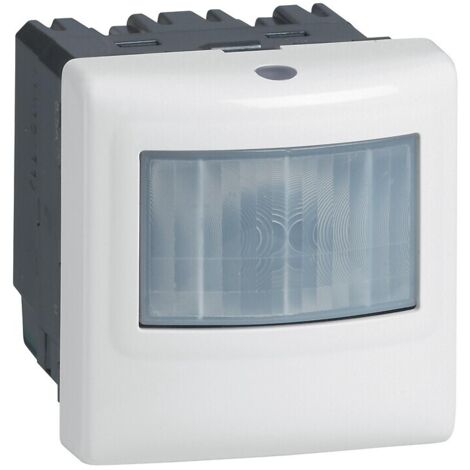 Détecteur de mouvements programmable Mosaic Eco 1, 3 fils, 2000W, blanc