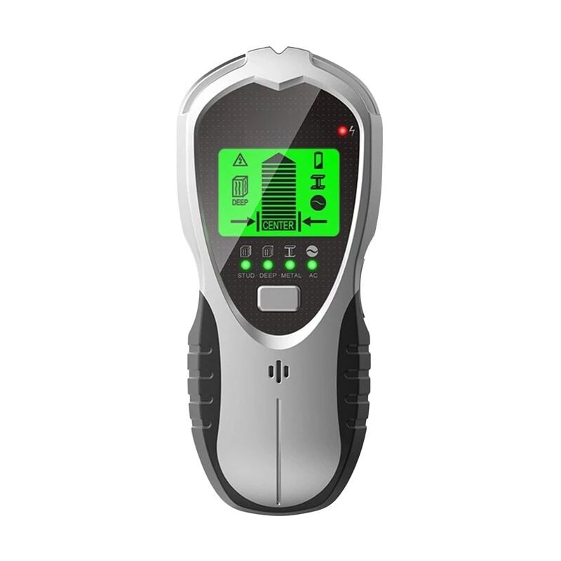 Couleur argent)Détecteur de Mur 4 en1 Detecteur de Metaux Mural avec Écran lcd Détecteur de Montants,Détecteur pour Détection Métaux,Fils