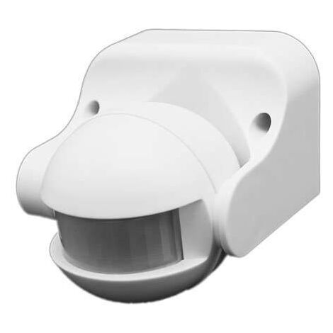 Détecteur de présence Orientable IP44 Blanc D:12m 180° Lux:10-2000