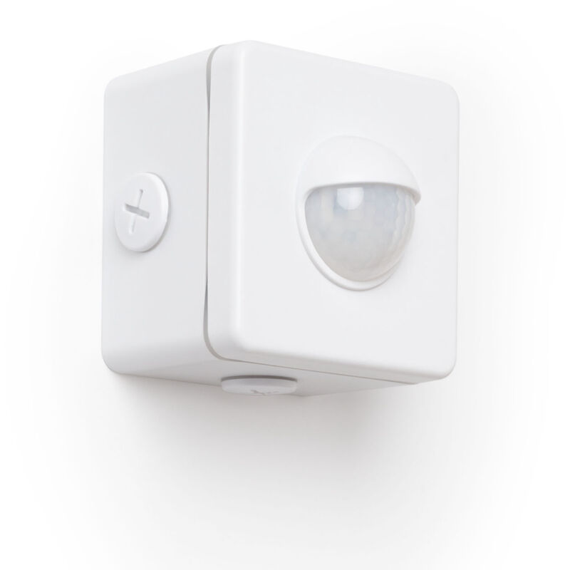 Ledkia - Détecteur de Mouvement pir Crépusculaire 240º En Saillie Extérieur IP65 avec Télécommande Blanc