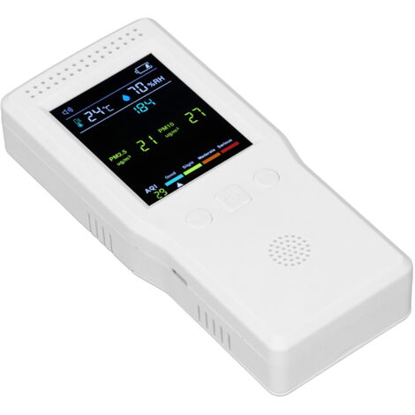 Détecteur de Qualité d'Air 9 en 1 - Mesure CO2, PM2.5, Formaldéhyde, Température et Humidité - Appareil Multifonction