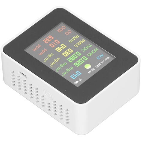 Détecteur de Qualité d'Air Intelligent 9 en 1 avec Écran LCD - Moniteur WiFi pour Pollution Intérieure
