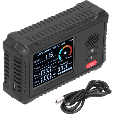 Détecteur de Qualité d'Air Multifonction - Mesure Formaldéhyde, PM2.5, PM10 pour Maison & Bureau