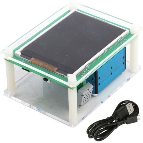 Détecteur de qualité de l'air, moniteur PM2.5 à prise USB polyvalent, avec affichage de colorisation, sensibilité TFT de haute précision pour voiture et extérieur pour la maison, le bureau