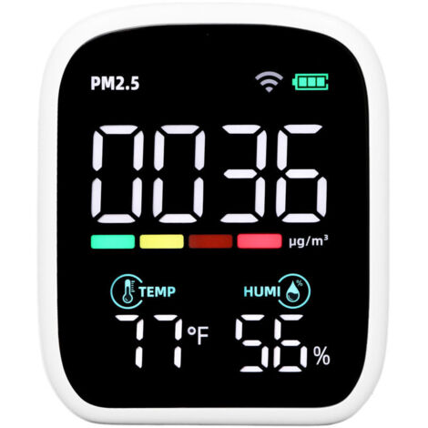 Détecteur de qualité de l'air PM2.5, moniteur de température et d'humidité, pour la maison,de