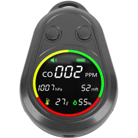 Détecteur de qualité de l'air Portable 5 en 1, testeur de pression atmosphérique, de température et d'humidité pour les activités de plein air
