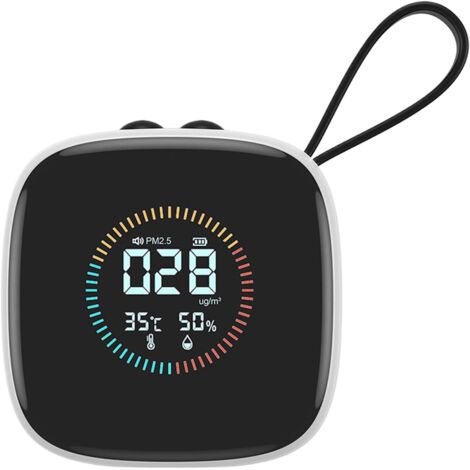 Détecteur de qualité de l'air - testeur de qualité de l'air domestique  Moniteur portable de qualité de l'air, détecteur d'humidité et de température, bracelet de