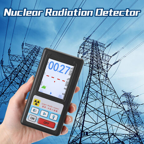 Détecteur de Radiation Nucléaire Compteur Geiger Compteur de Détection Radioactive Portable Dosimètre Radio Actif Détecteur de Rayons X Beta Gamma Noir