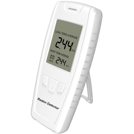 Détecteur de Radon de Table pour la Maison - Moniteur d'Air Intérieur Haute Précision avec Mesure en Temps Réel, Affichage Numérique, Stockage de Données, Alerte Sonore et Visuelle, Analyseur de Gaz p