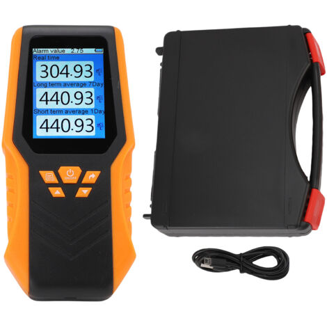 Détecteur de Radon portable, précision en temps réel, Kit de Test moyen à long et court terme avec écran LCD pour l'école à domicile
