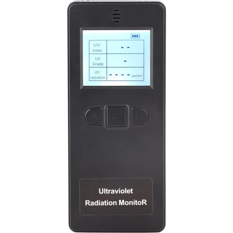 Détecteur De Rayonnement, 0-3000w/Cm² LCD Portable Digital Ultraviolet Radiation Detector ABS UV UVI Meter Tester Avec Affichage de la Température