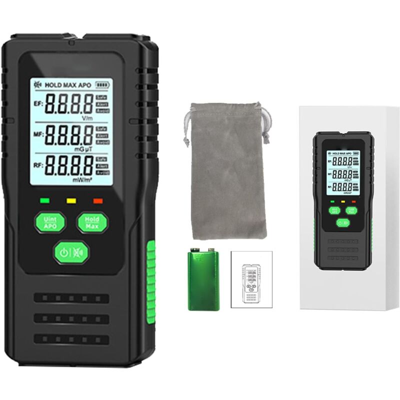 Détecteur de Rayonnement 3 en 1 Portable EF MF RF Mètre Champ Magnétique électrique Testeur de Rayonnement Radiofréquence Plage de Détection RF pour