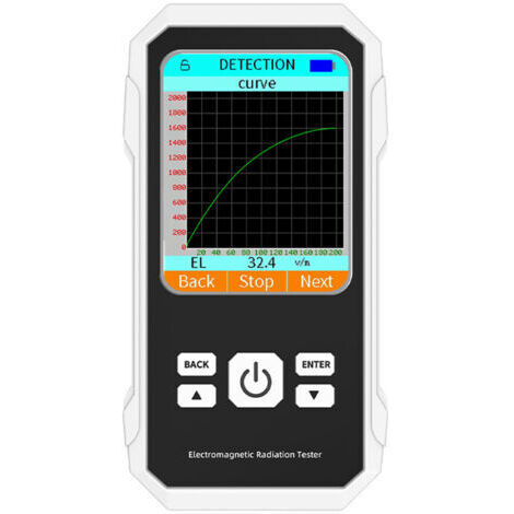 Détecteur de rayonnement de champ électromagnétique à numérique Détecteur de champ LCD portable pour la maison, la chambre, le bureau, l'extérieur