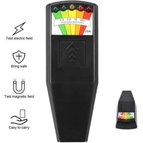 Détecteur de Rayonnement Électromagnétique - PourV - EMF Gauss Mètre - 5 LED - Portable - Numérique