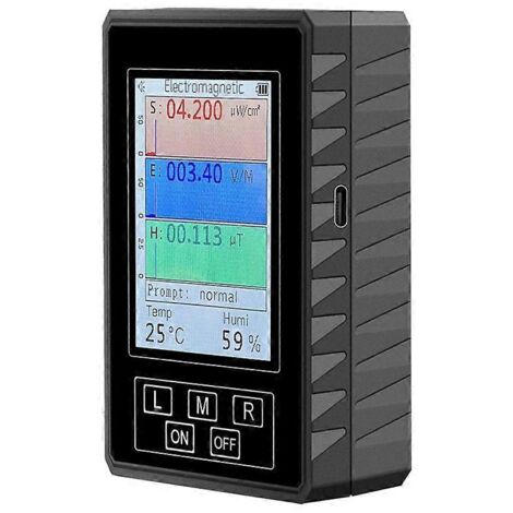 Détecteur de rayonnement électronique Br-9A Xr2 Pro, mesureur de CEM, testeur environnemental noir