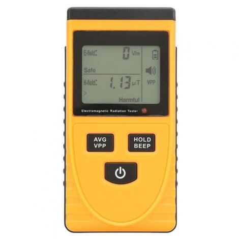 Détecteur de rayonnement nucléaire, compteur Geiger Numérique LCD Détecteur de rayonnement électromagnétique Dosimètre Testeur Mètre Compteur pour inspections EMF à domicile, bureau, extérieur