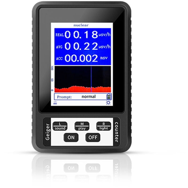 Lifcausal - Détecteur de rayonnement nucléaire portable Compteur Geiger personnel portable Rayons x Rayons γ Rayons β Outil de détection Modes de