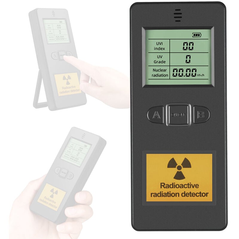 Lifcausal - Détecteur de rayonnement nucléaire portable portable, écran lcd domestique, testeur de rayonnement radioactif multifonction pour