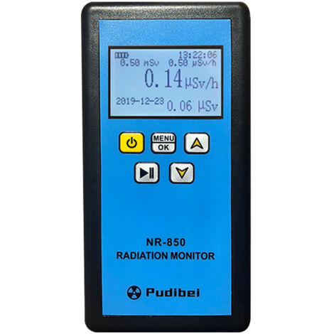 Détecteur de rayonnement nucléaire portable portable Écran LCD Testeur radioactif domestique Compteur Geiger β Y Détection de rayons X Vibrations sonores Lumière Triple alarme Détecteur de rayonnement