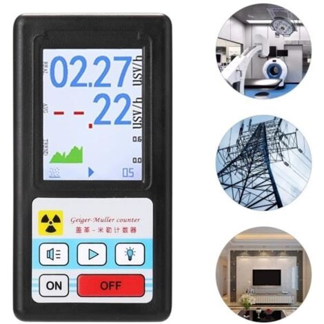 détecteur de rayons X Compteur Geiger Détecteur radioactif multifonctionnel à lecture facile pour rayonnement-1PC-NOIR
