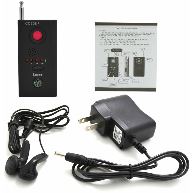 Memkey - Détecteur de signal rf, détecteur d'insecte d'ondes de signal anti-espion, Finder de caméra caché sans fil CC308 Mesures plus précises