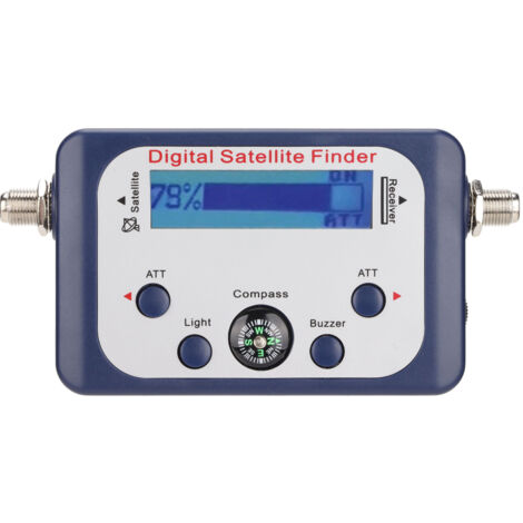 Détecteur de Signal Satellite Numérique SF-95DR 950‑2150MHz avec Écran Rétroéclairé et Boussole pour Camping et Extérieur
