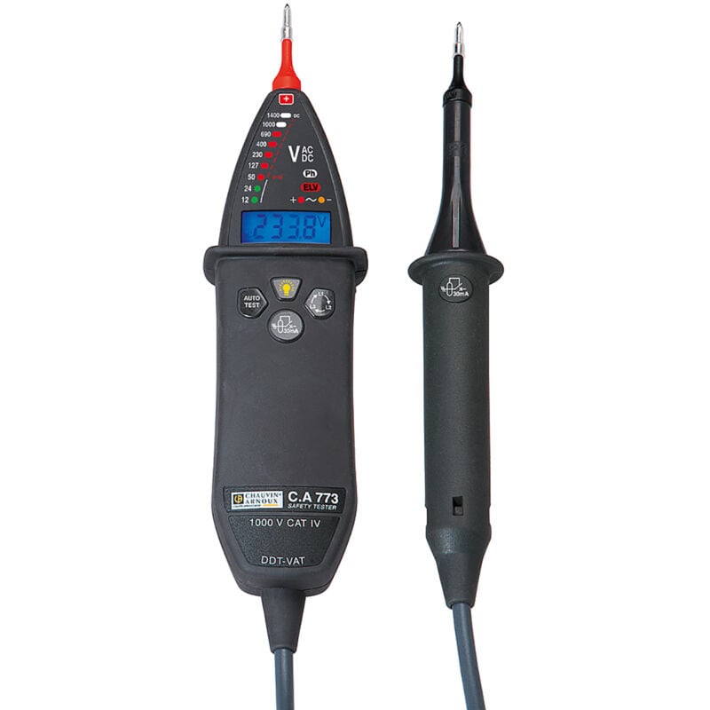 Détecteur de tension Chauvin Arnoux Ca 773 1000 V ac, 1400V c.c. max CAT IV, IP65 ( Prix pour 1 )