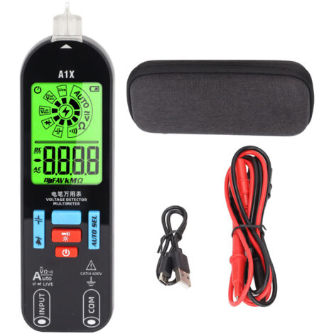 Détecteur de tension multimètre à gamme automatique, Type de stylo Rechargeable, Mini testeur numérique