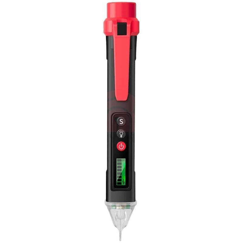 Détecteur de tension numérique, détecteur de tension sans contact avec fonction lampe de poche (noir)