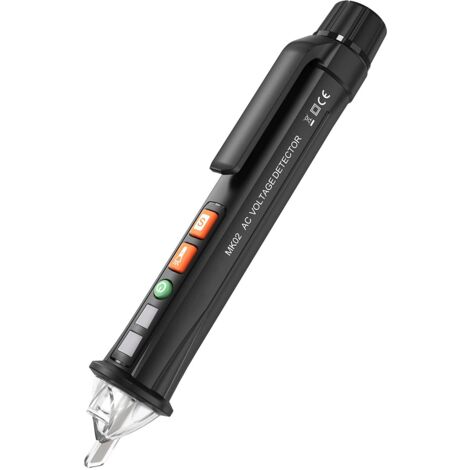 Détecteur de Tension sans Contact , Testeur de Tension avec Double Sensibilité 12V/48V-1000V,Testeur de Tension,buzzer acoustique et indicateur lumineux,Equipé de piles