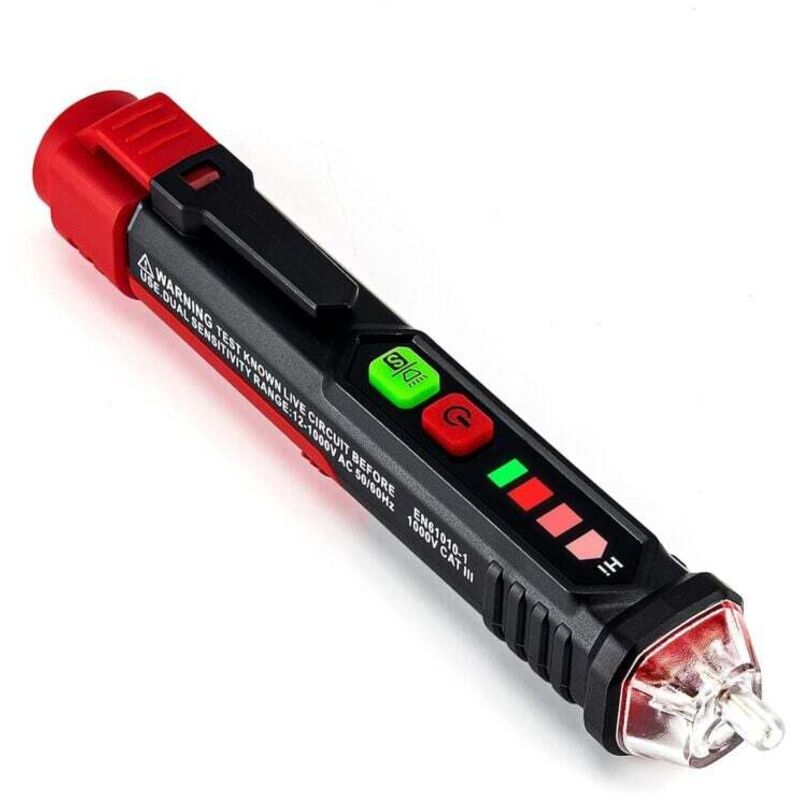 Détecteur de Tension sans Contact, Testeur Électrique, Testeur de Tension avec Sensibilité Réglable, Testeur de Fil