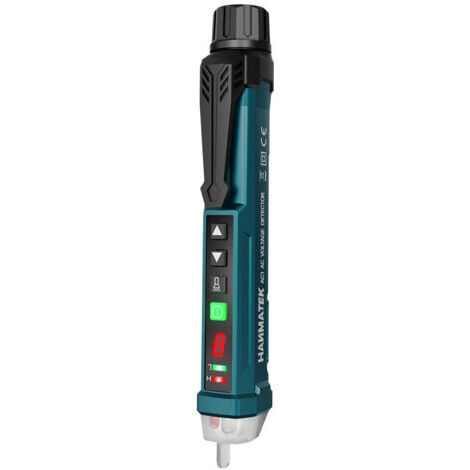Détecteur de Tension sans Contact,HANMATEK AC1 Sensibilité Réglable/Écran LCD/LED Lampe de Poche/Double Portée 12V/48V-1000V